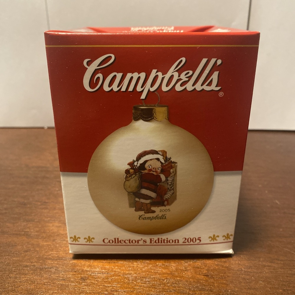 2005 Campbells Soup Collectors Editon Christmas Ornament Kid Santa Holiday Gifts